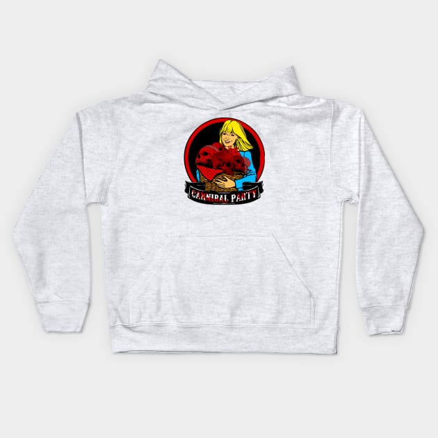 CANNIBAL PARTY Kids Hoodie by theanomalius_merch